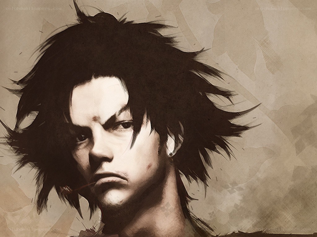 anime character with intense expression