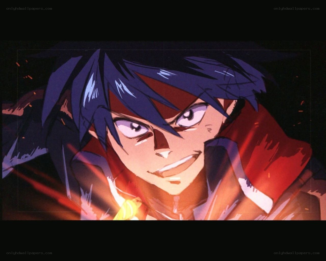 anime character with intense expression