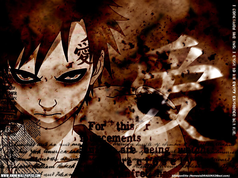 Anime Character with Kanji — Brown, Dramatic