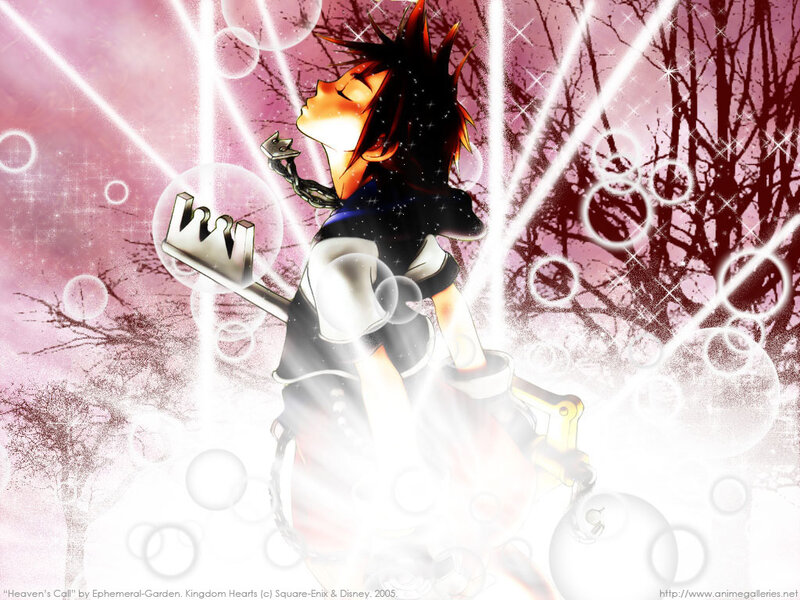 Anime Character with Keyblade — Pink