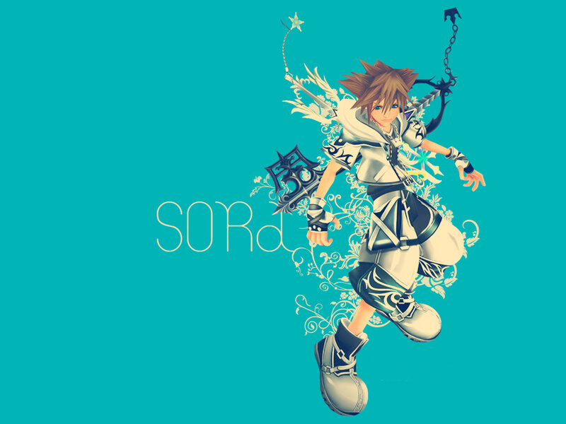Anime Character with Keyblade — Teal