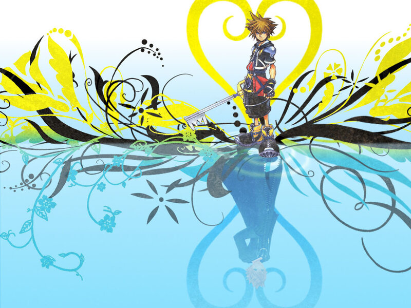 Anime Character with Keyblade — Yellow