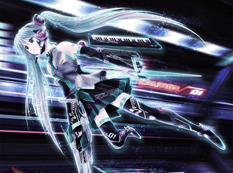 Anime Character with Keyboard
