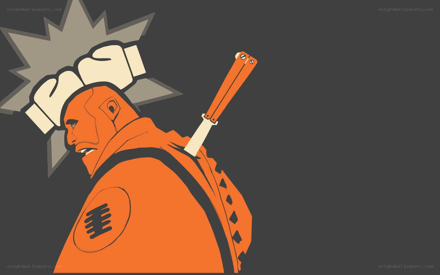 anime character with knife