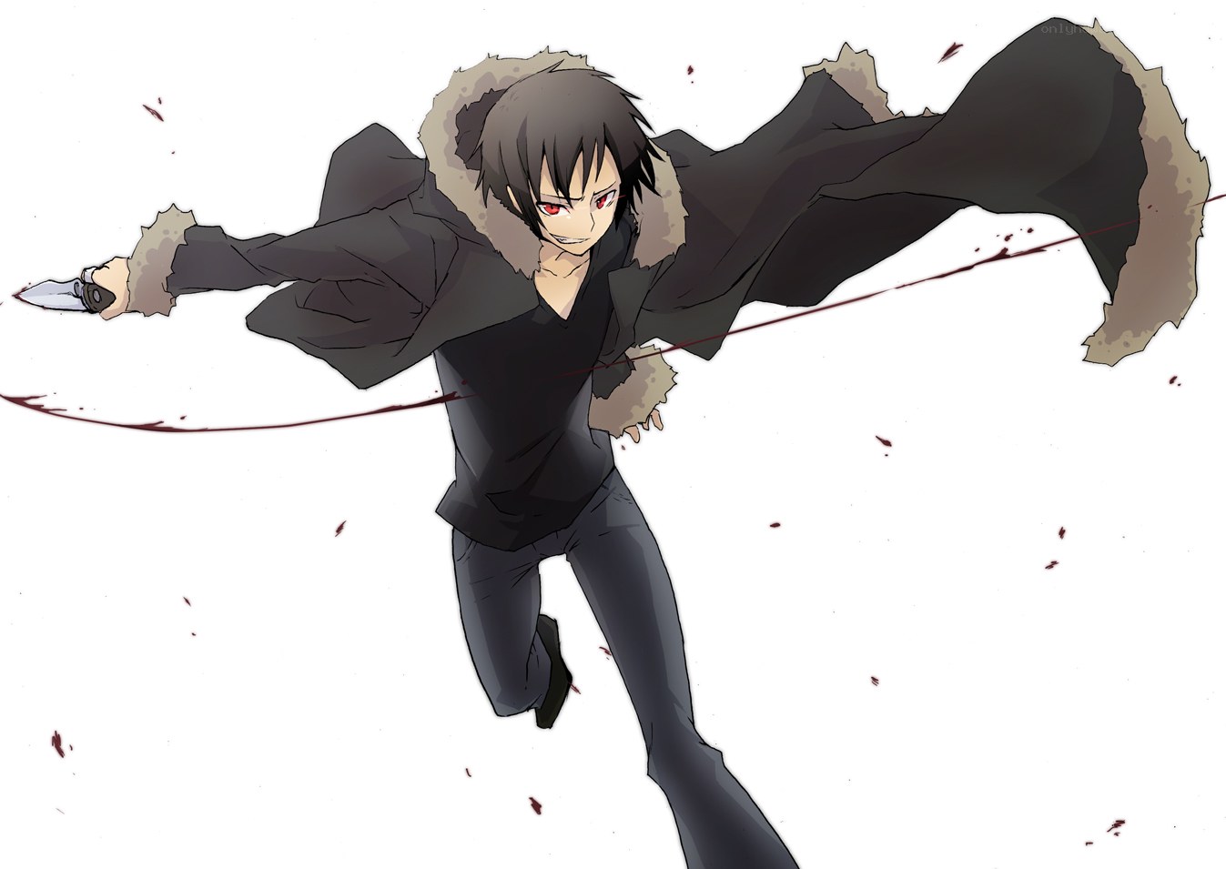 anime character with knife
