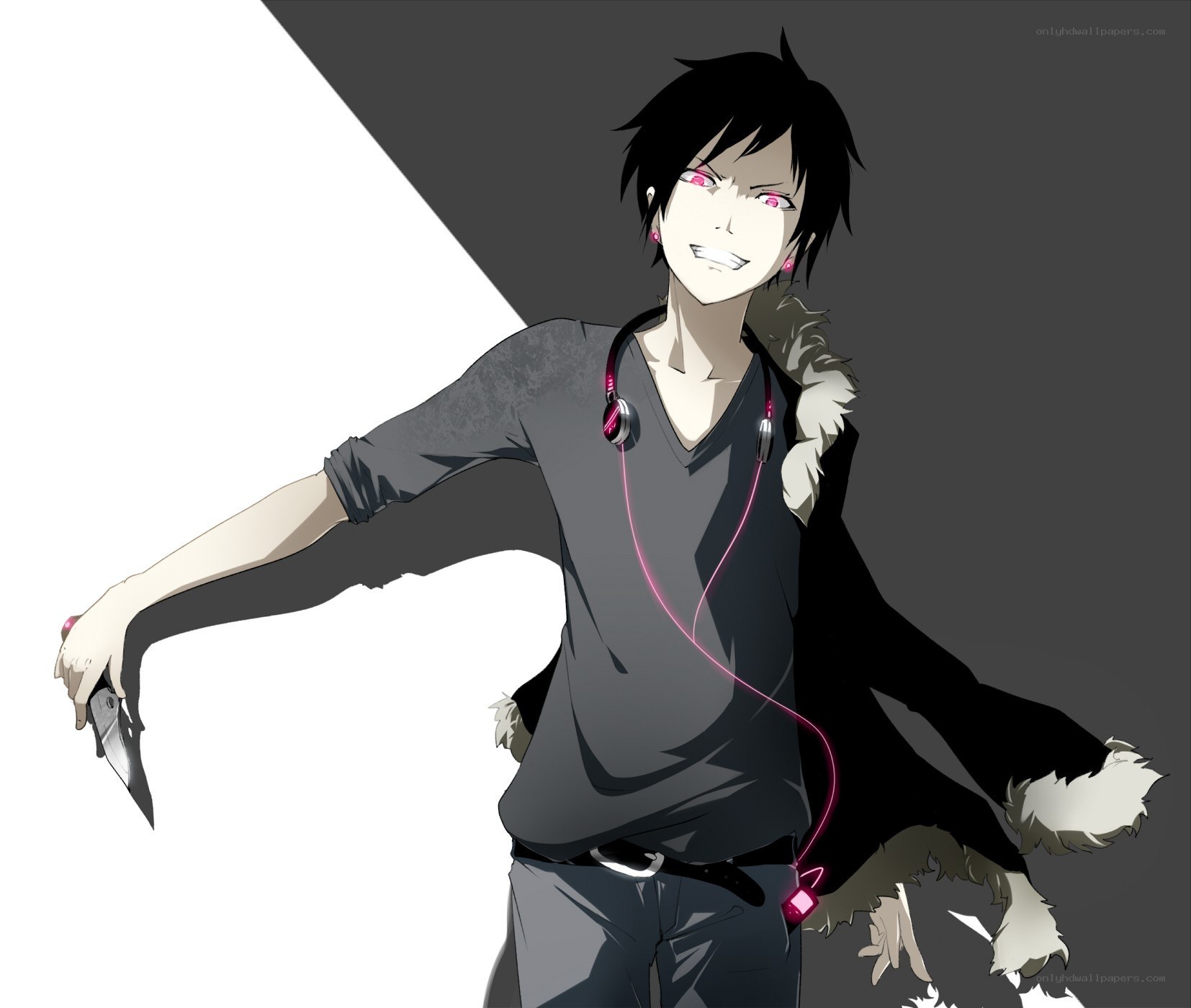 anime character with knife