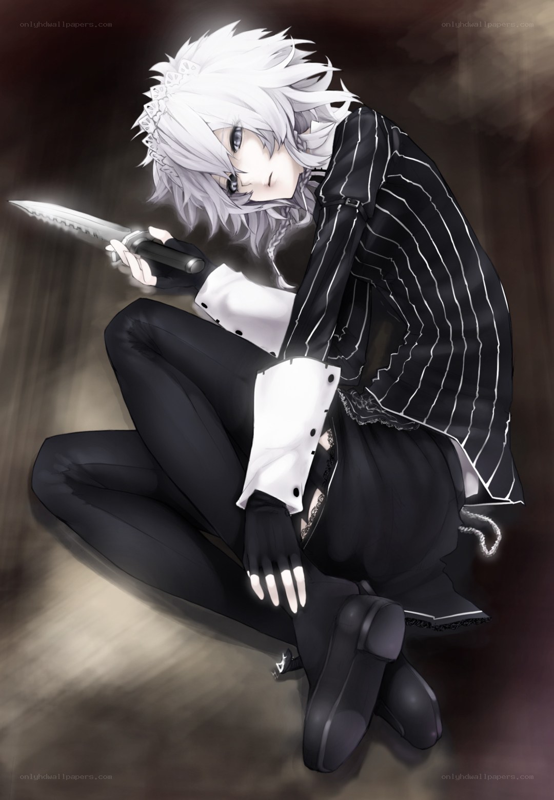 anime character with knife