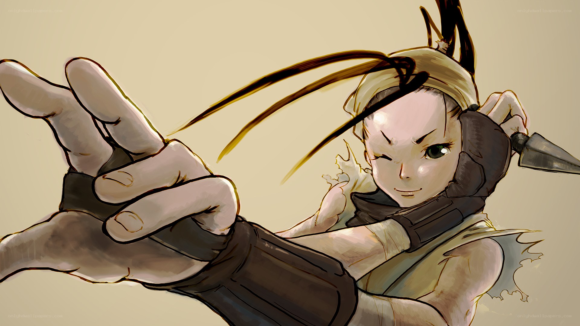 anime character with knife