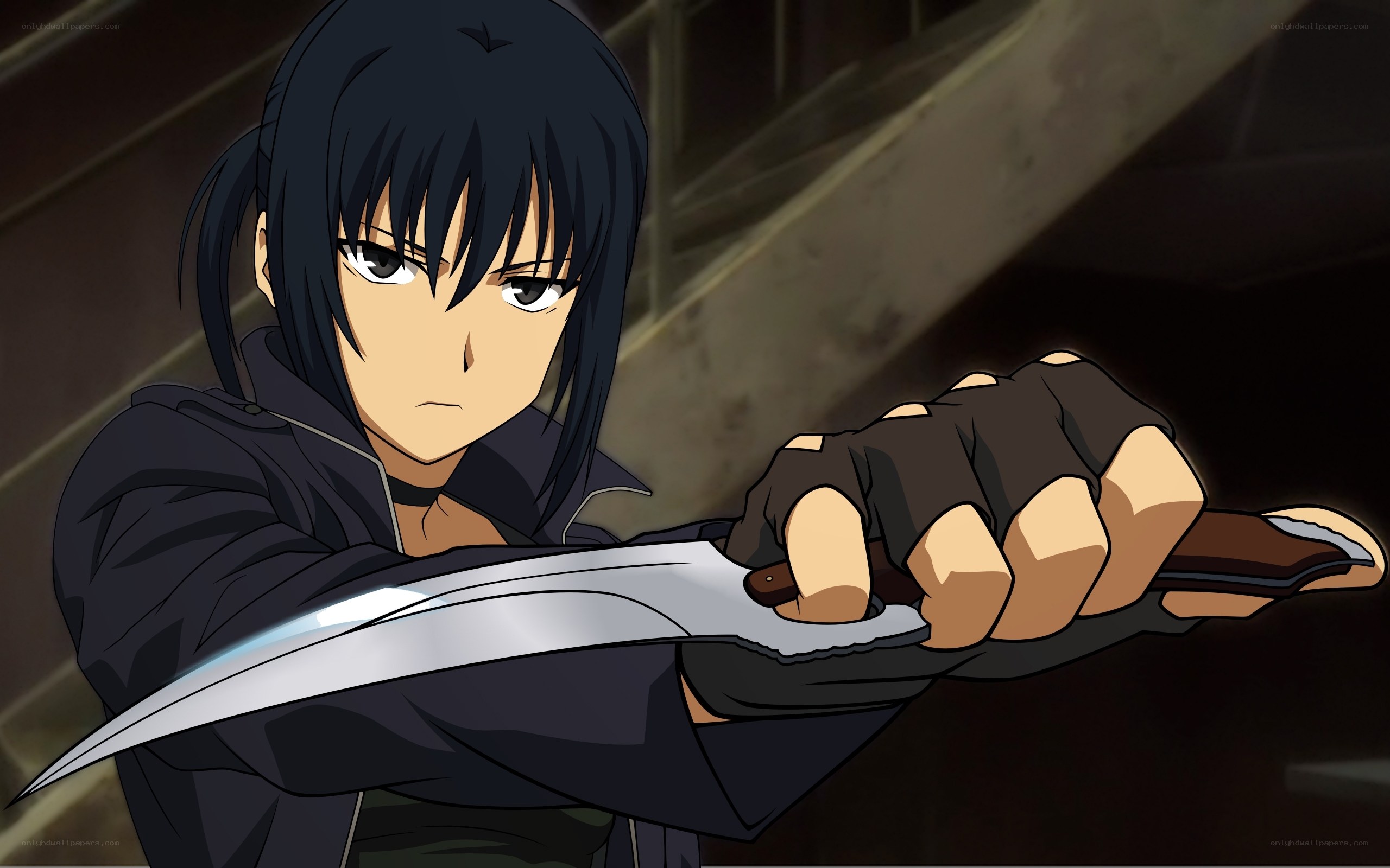 anime character with knife