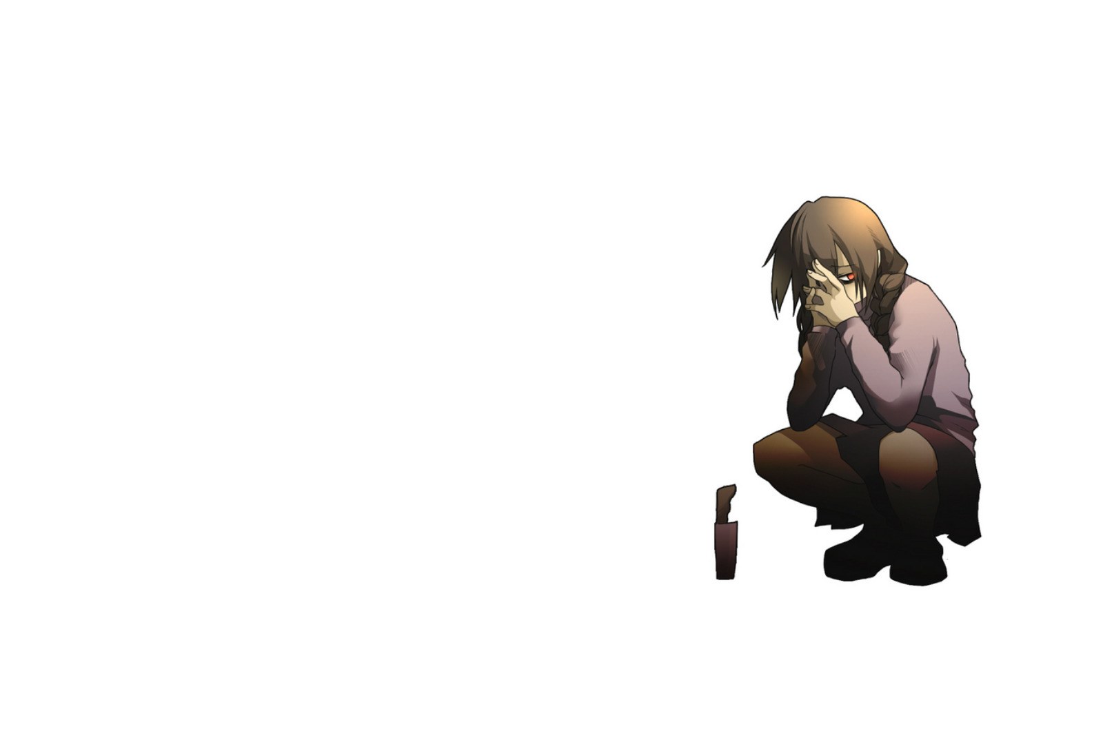 anime character with knife