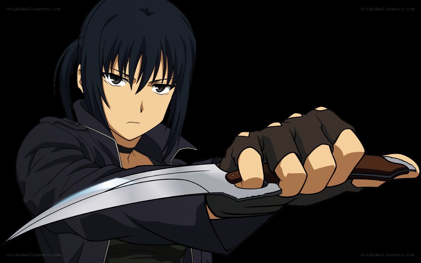 anime character with knife