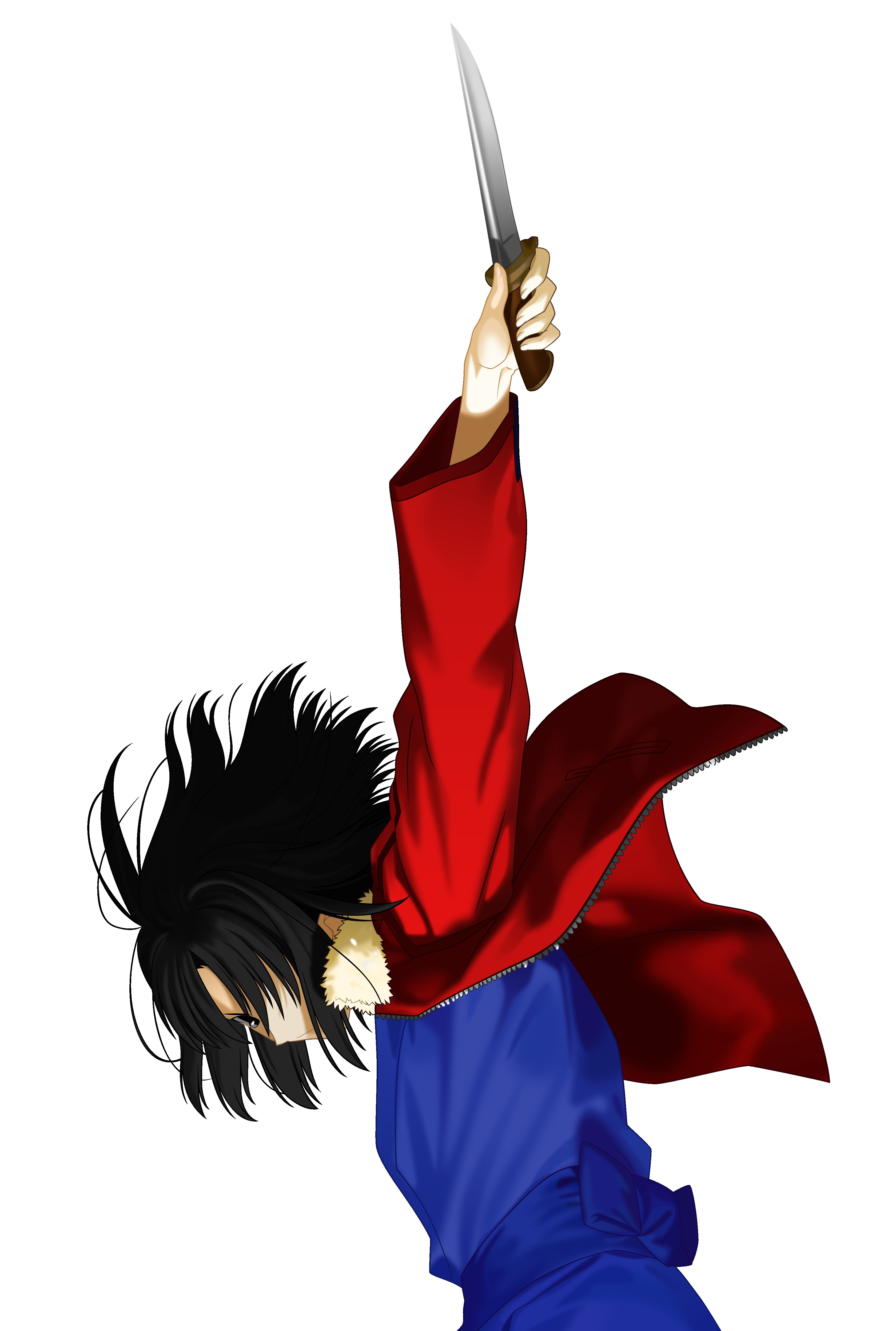 anime character with knife