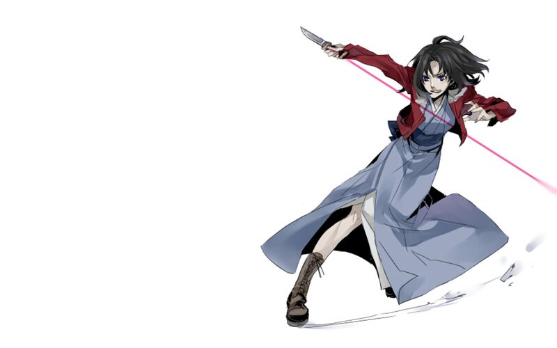 anime character with knife