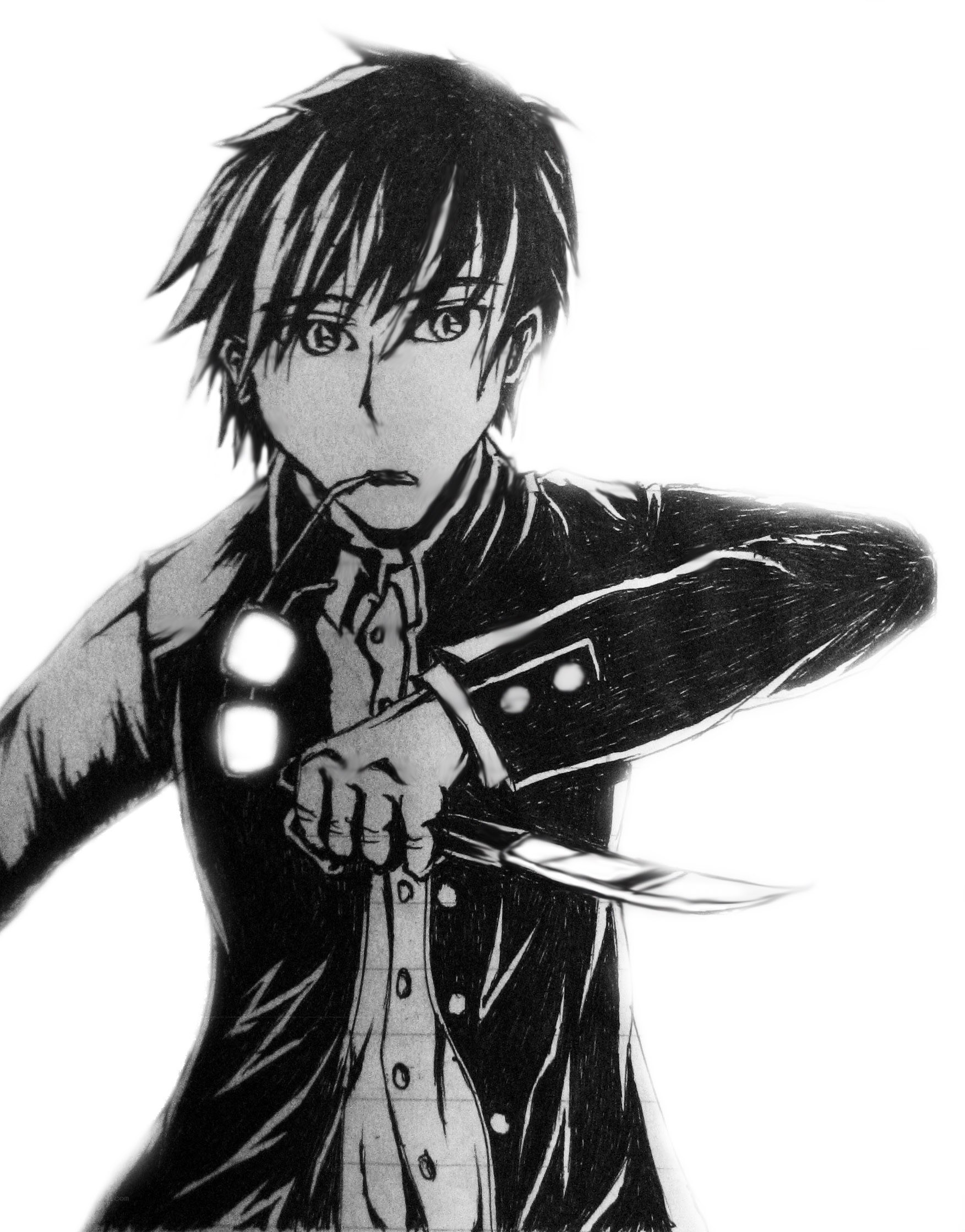anime character with knife