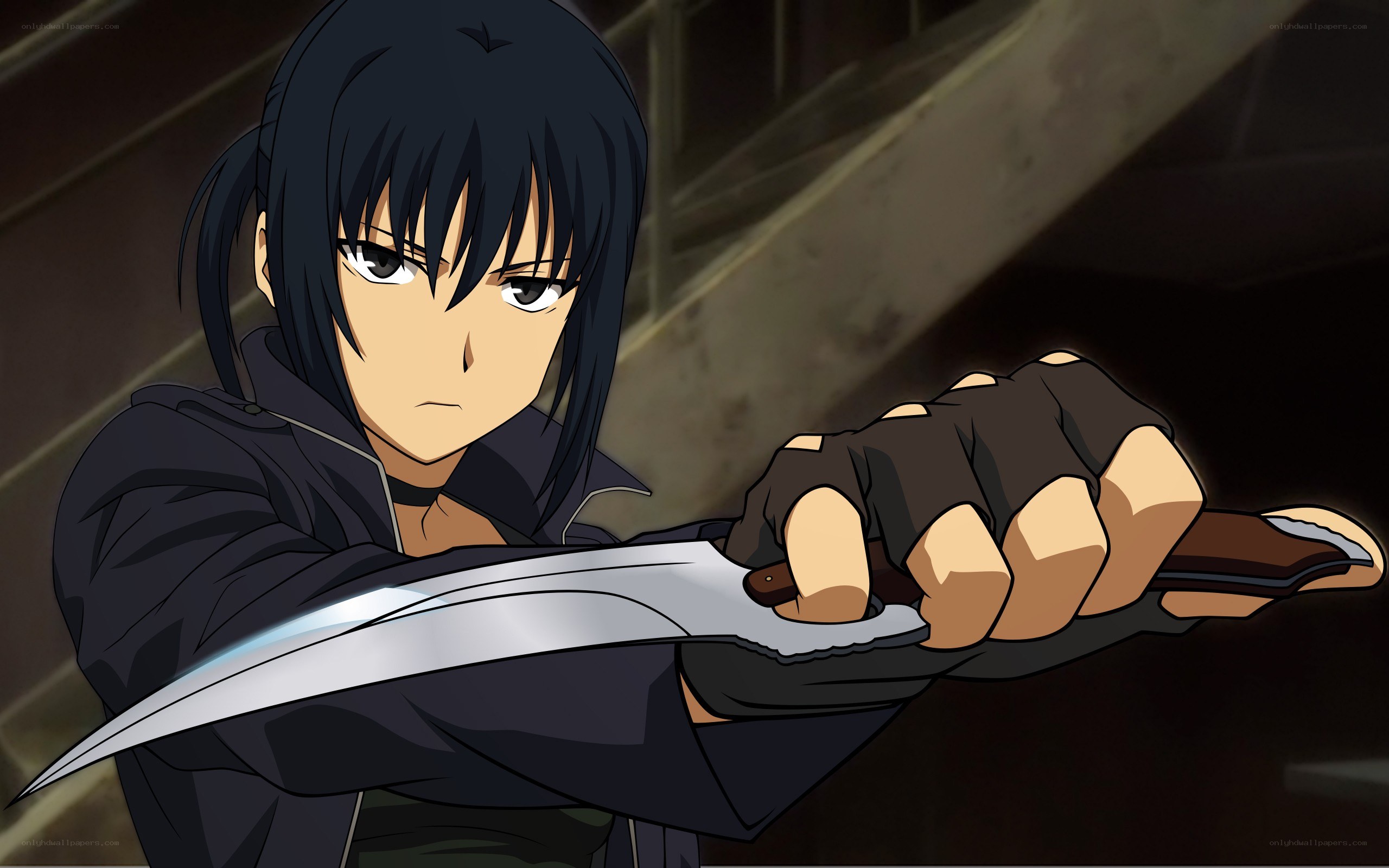 anime character with knife