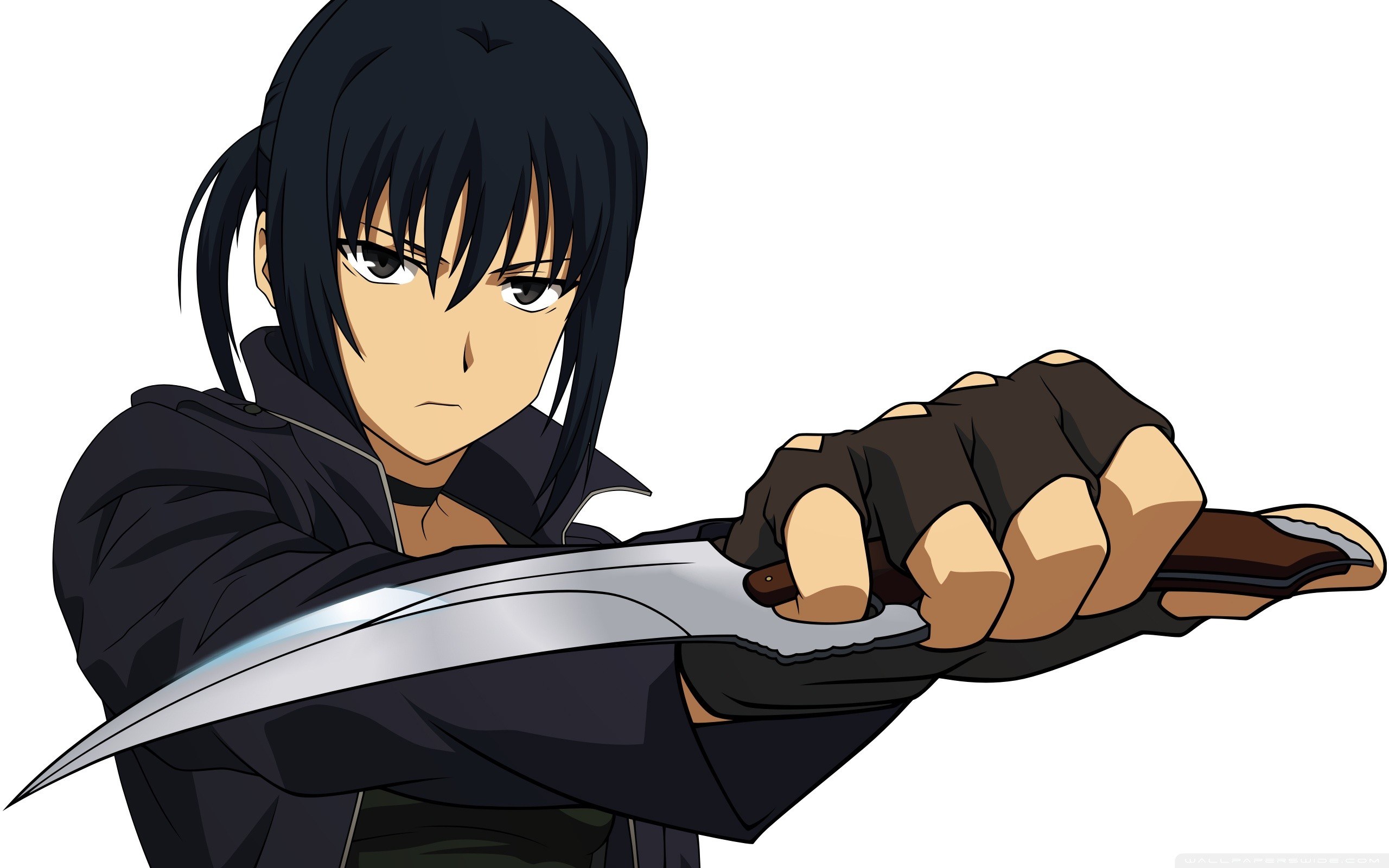 anime character with knife