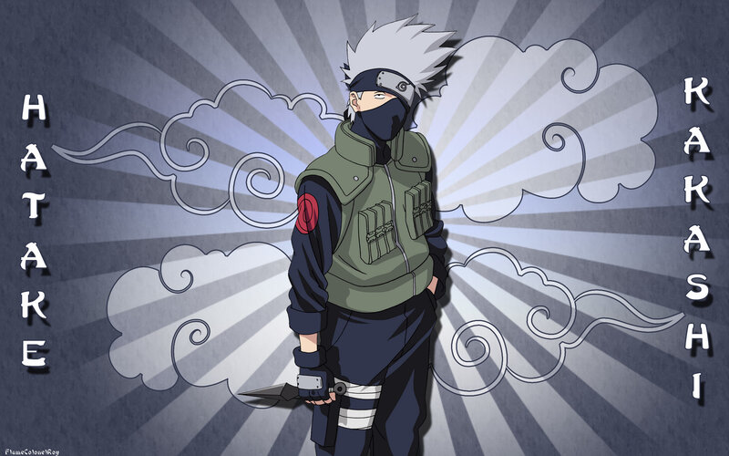 Anime Character with Knife — Gray