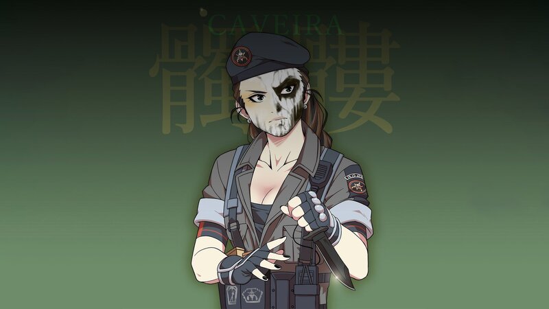 Anime Character with Knife — Green