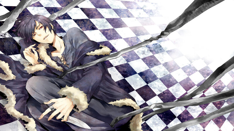 Anime Character with Knife — Purple, Dramatic