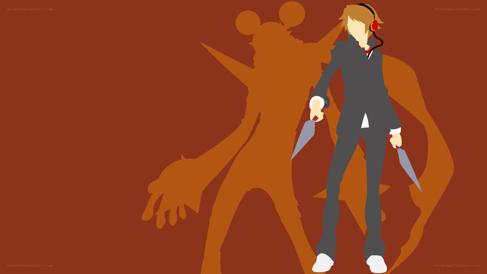 Anime character with knives