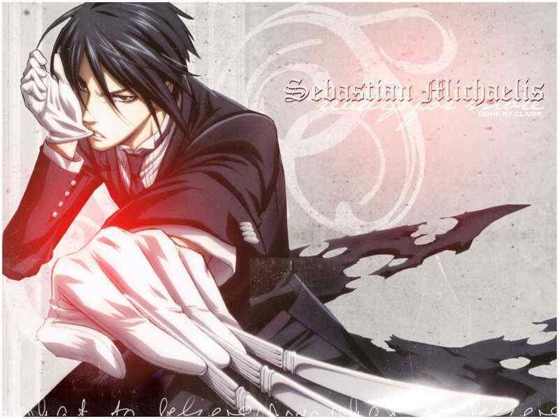 Anime Character with Knives — Black