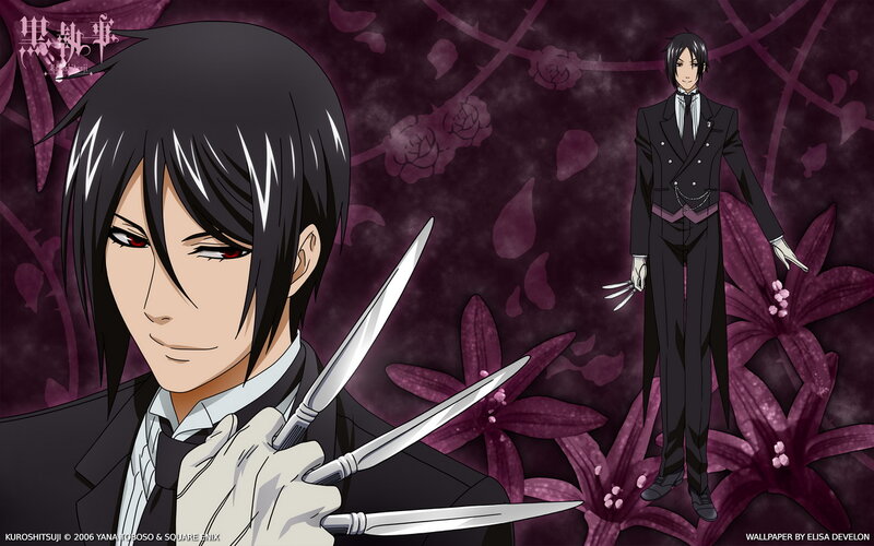 Anime Character with Knives — Purple