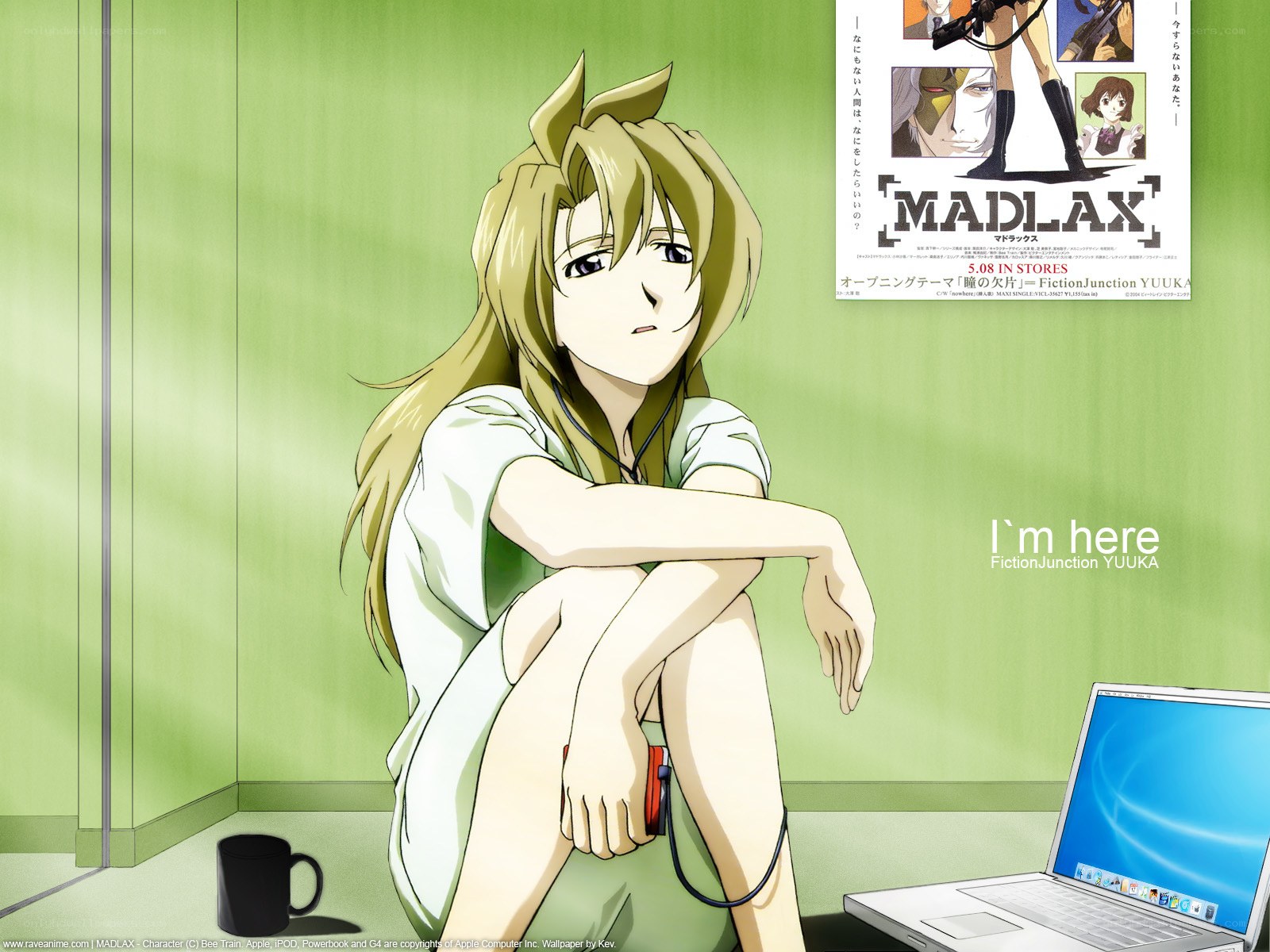 Anime character with laptop