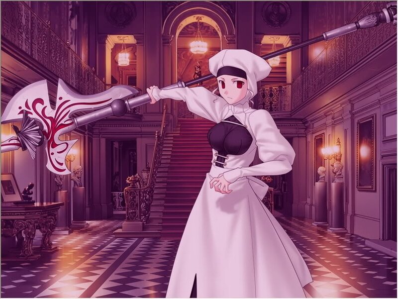 anime character with large axe