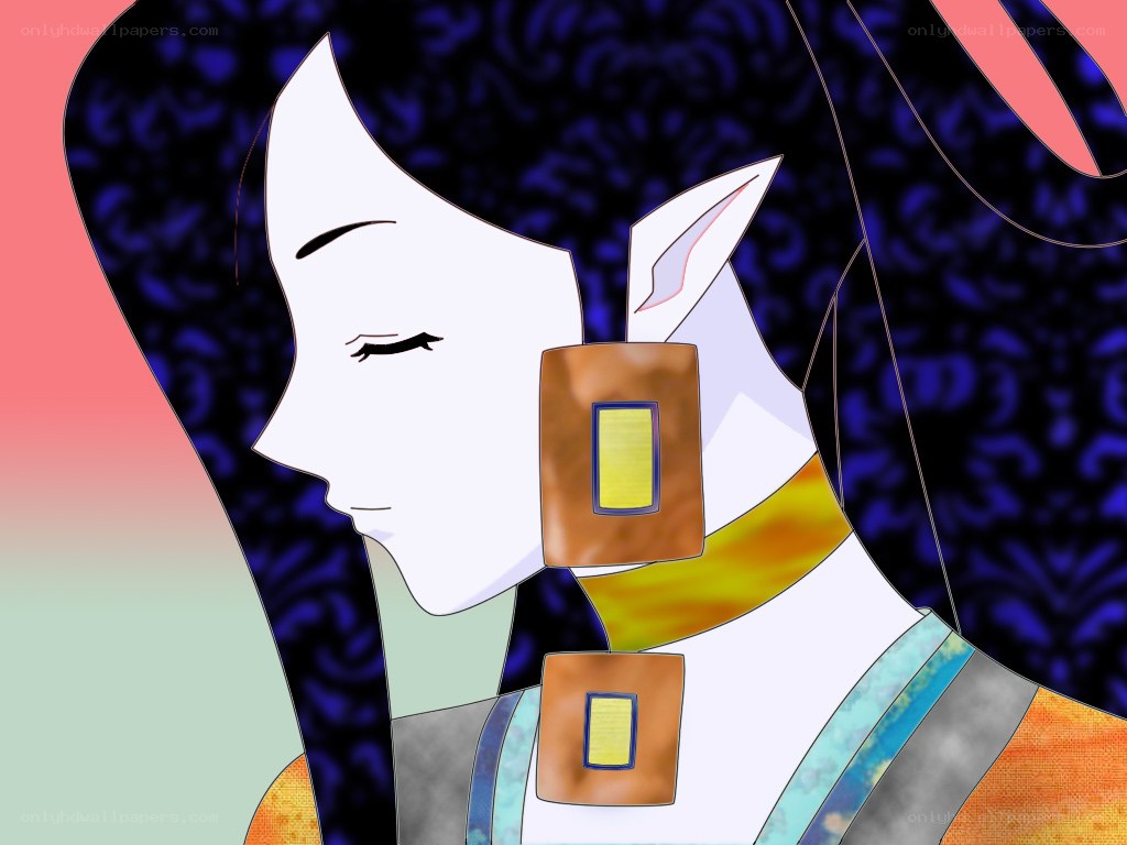 anime character with large earrings