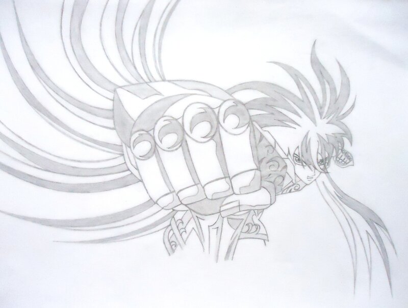 anime character with large fist