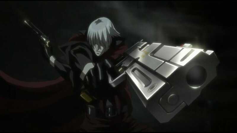 anime character with large gun