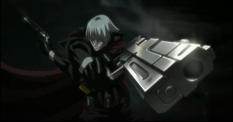anime character with large gun