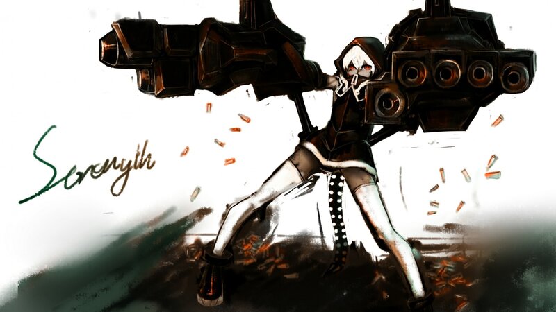 Anime character with large guns
