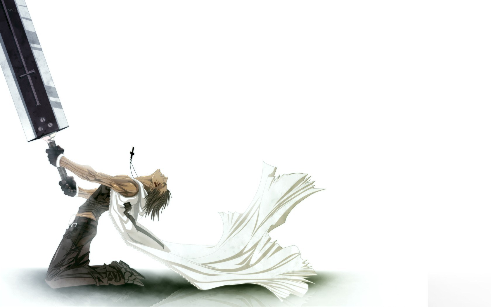 anime character with large sword