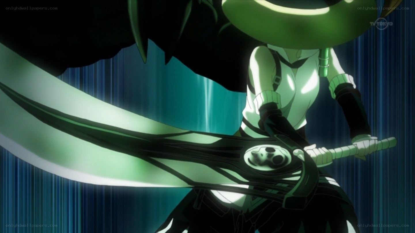 anime character with large sword