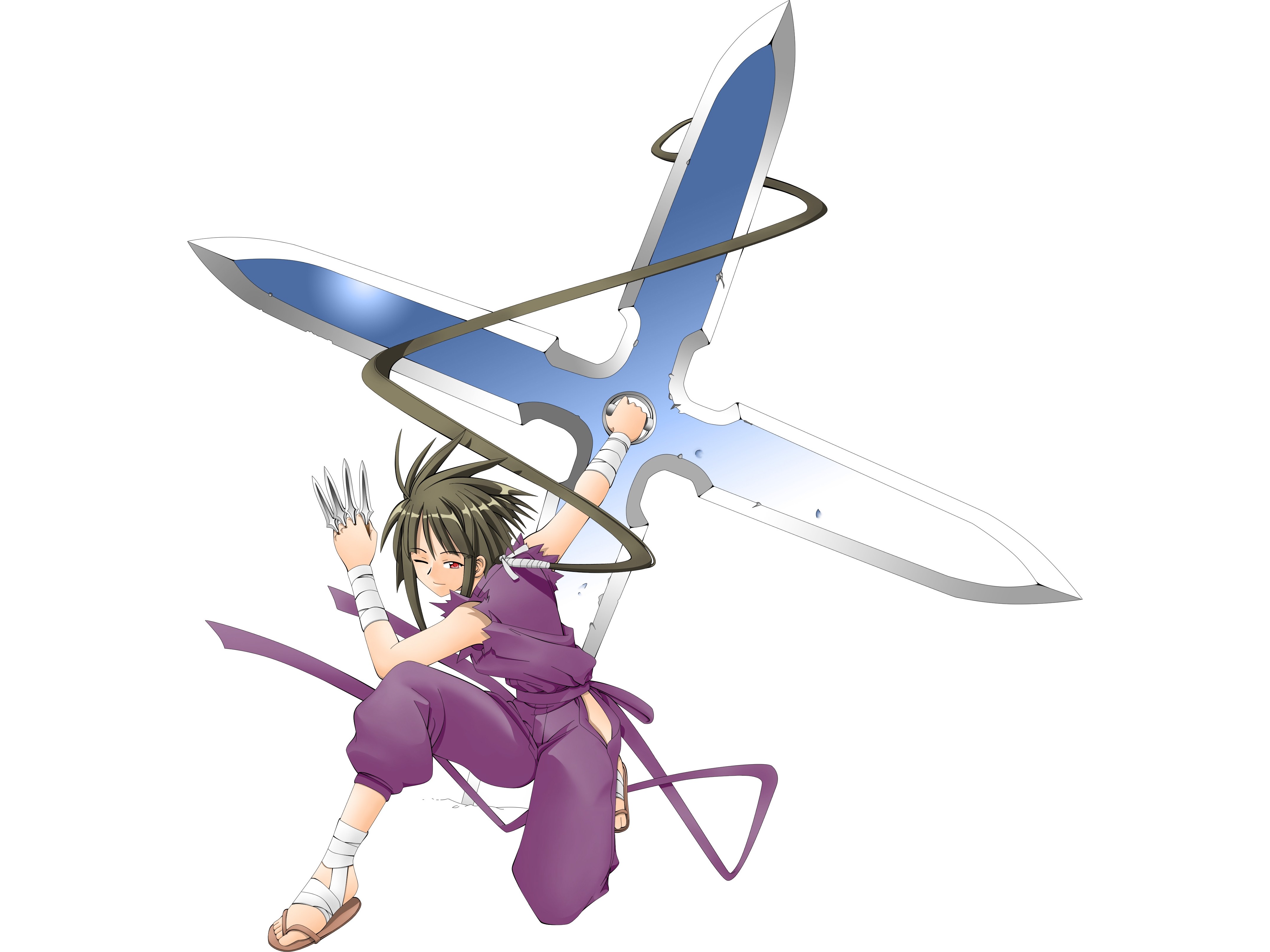 anime character with large sword