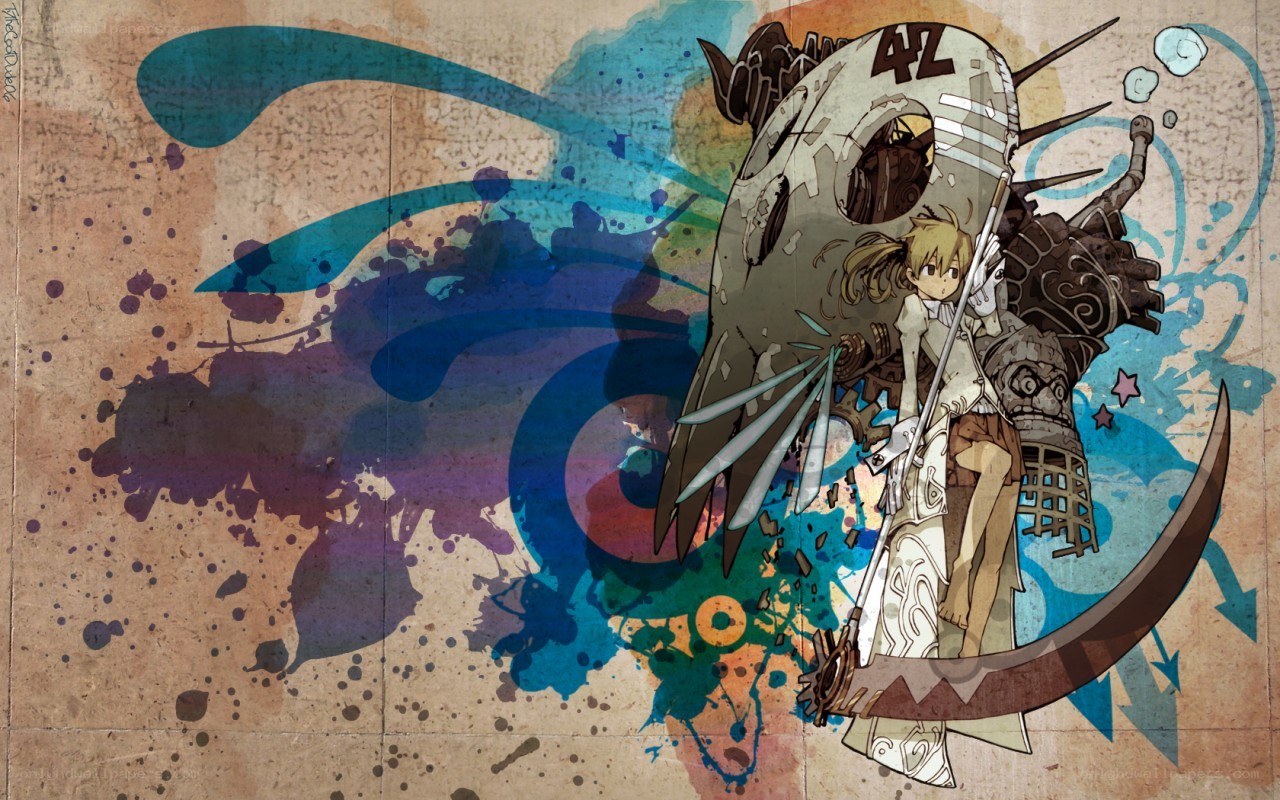 anime character with large weapon