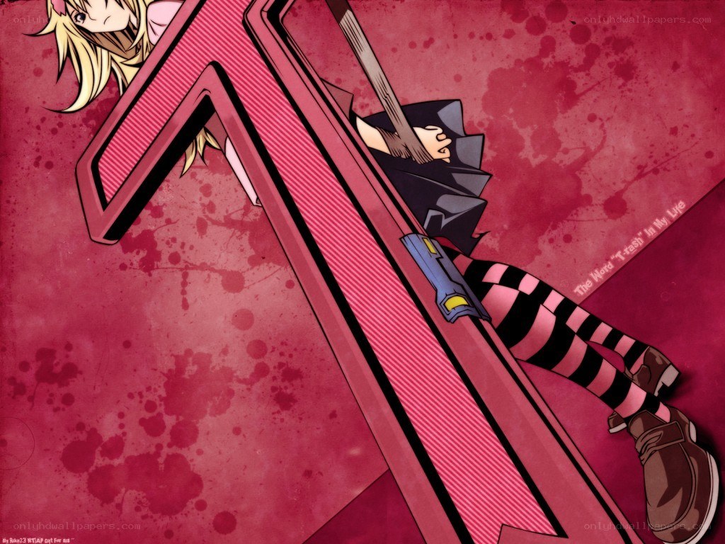 Anime character with large weapon