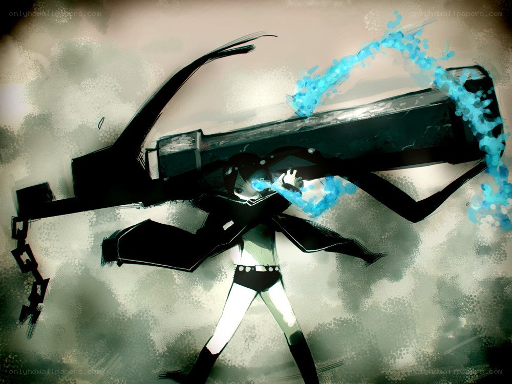 anime character with large weapon