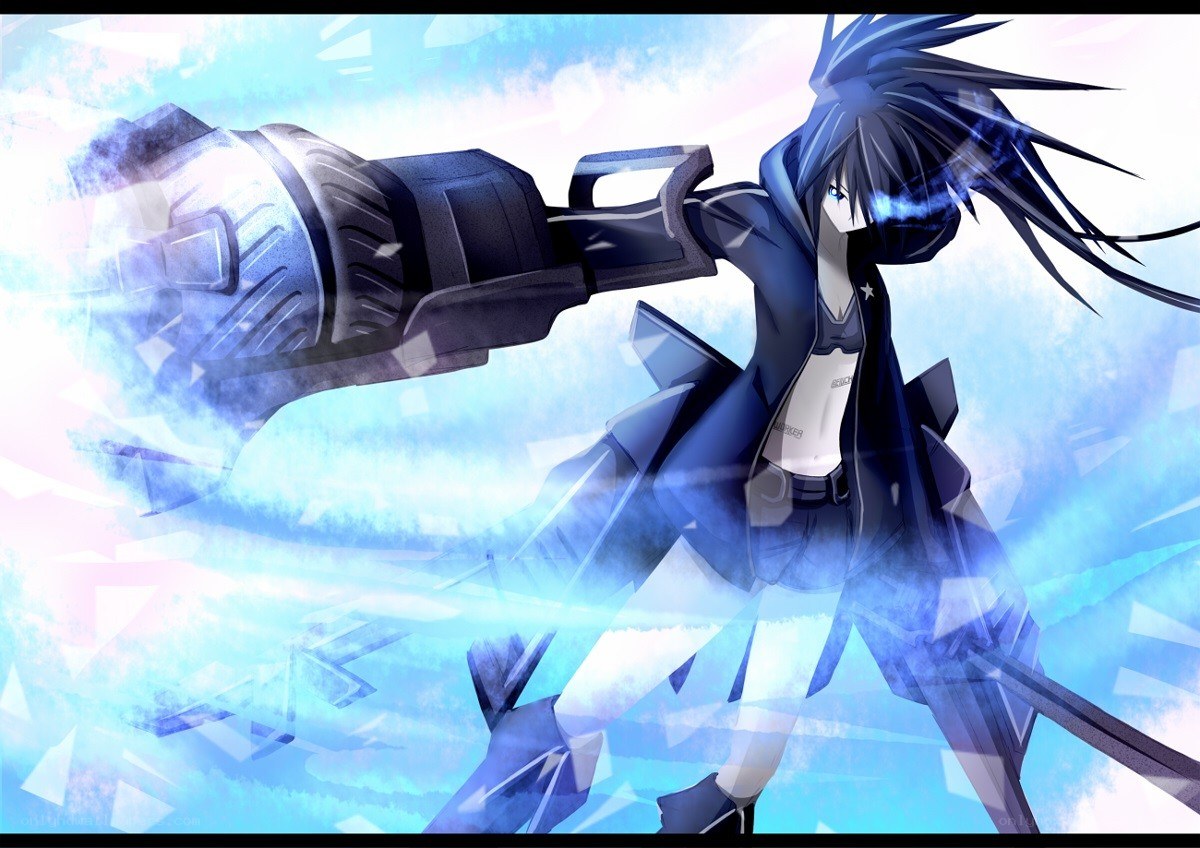 anime character with large weapon