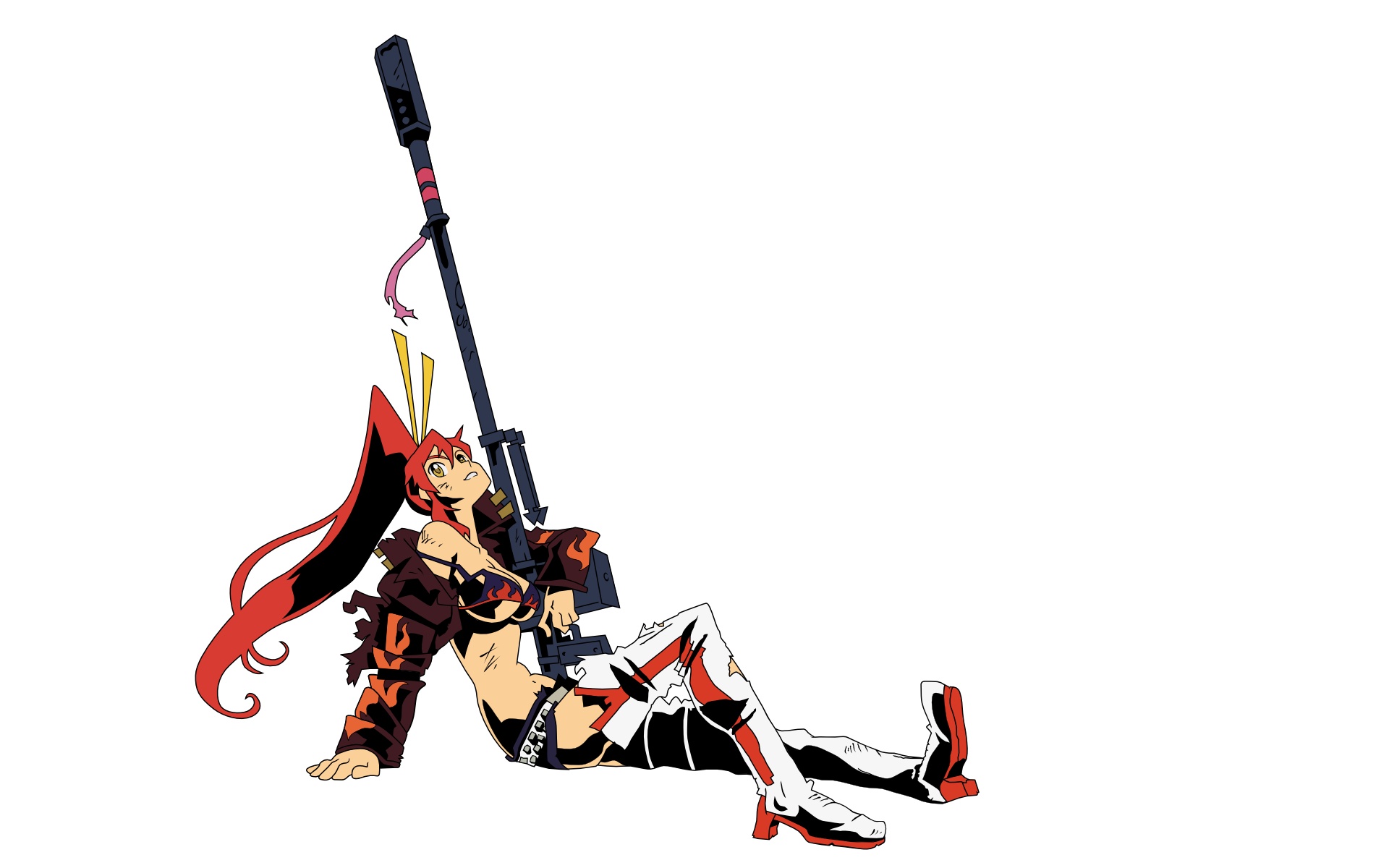 anime character with large weapon