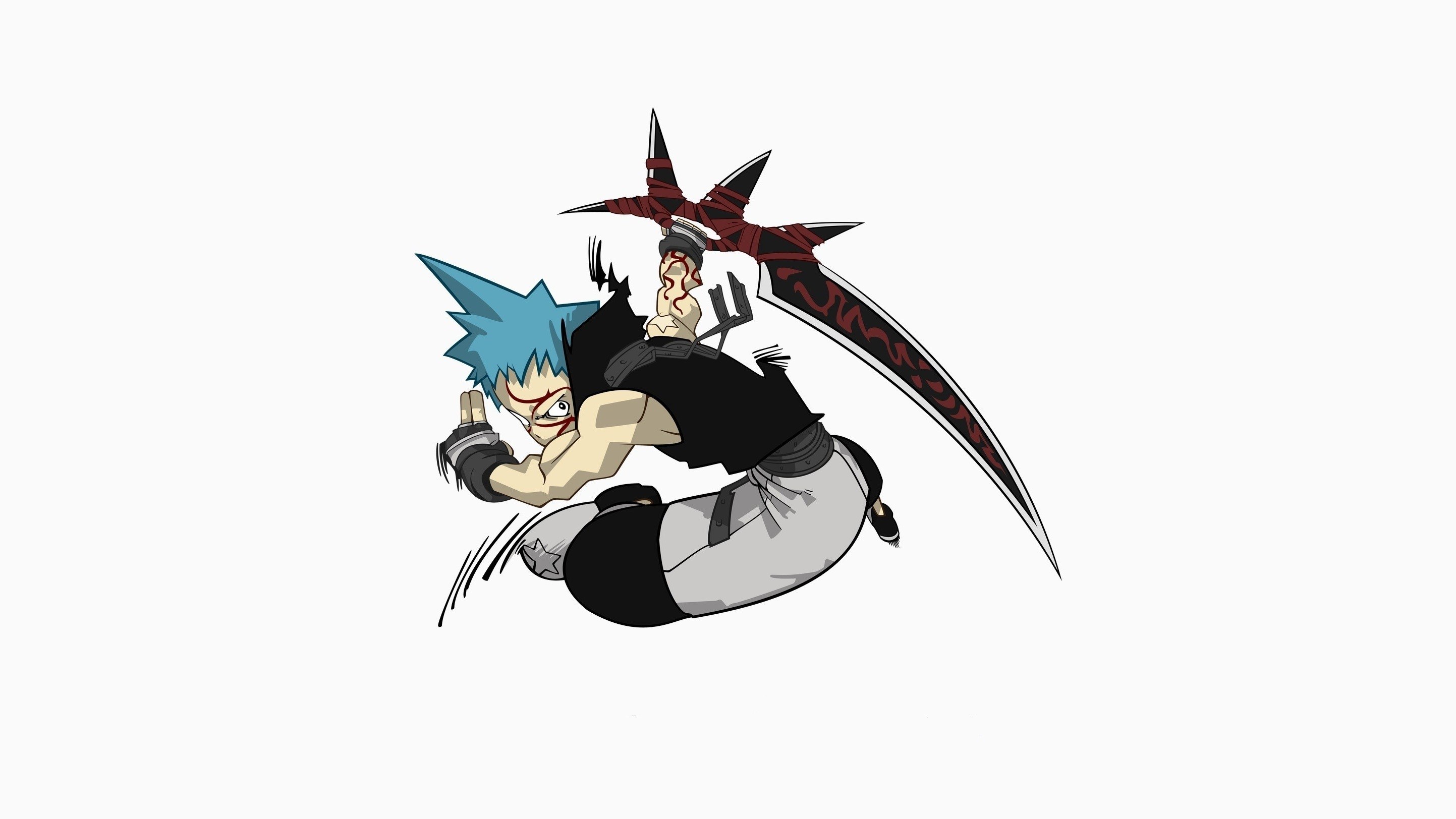 anime character with large weapon
