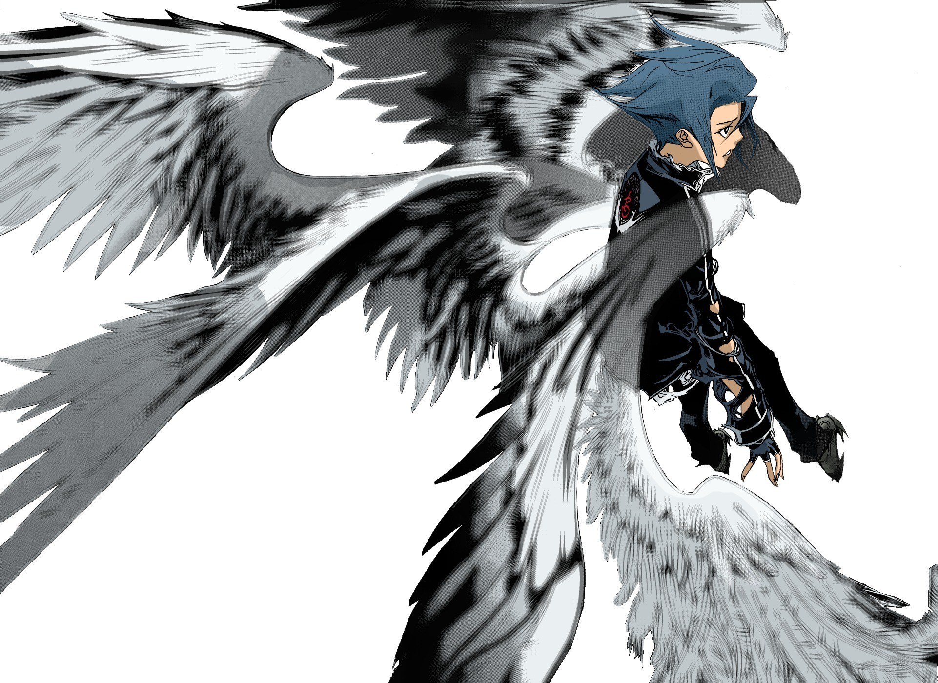 anime character with large wings