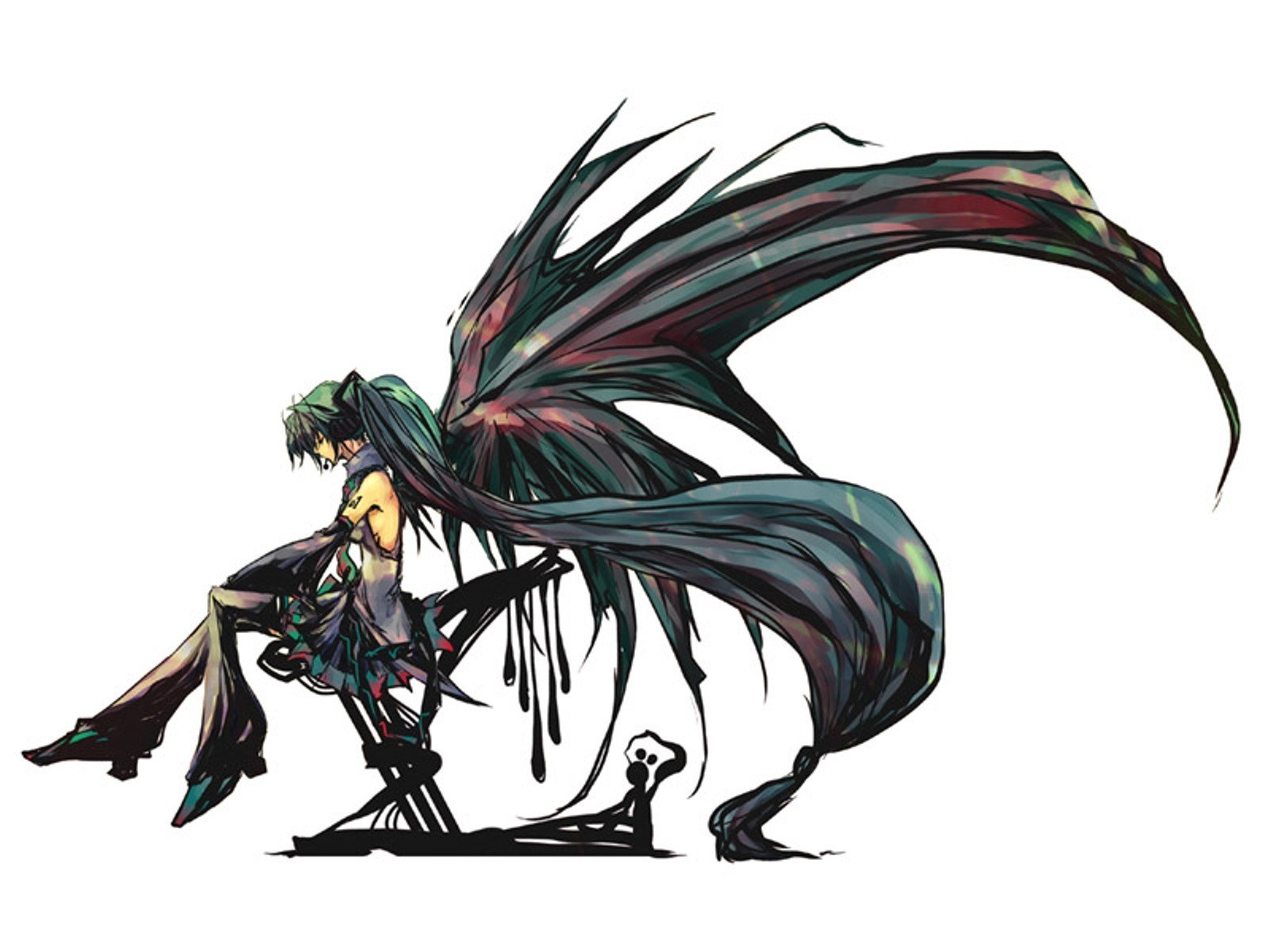 anime character with large wings