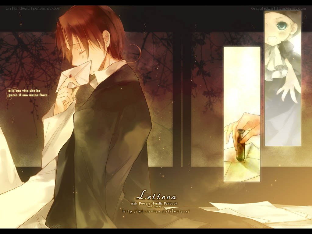 Anime character with letter
