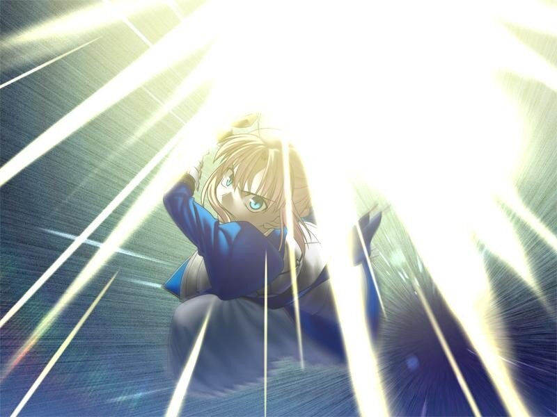 anime character with light effect