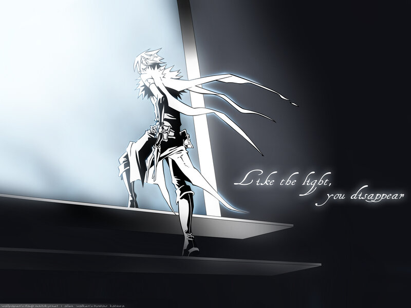 Anime character with light effect