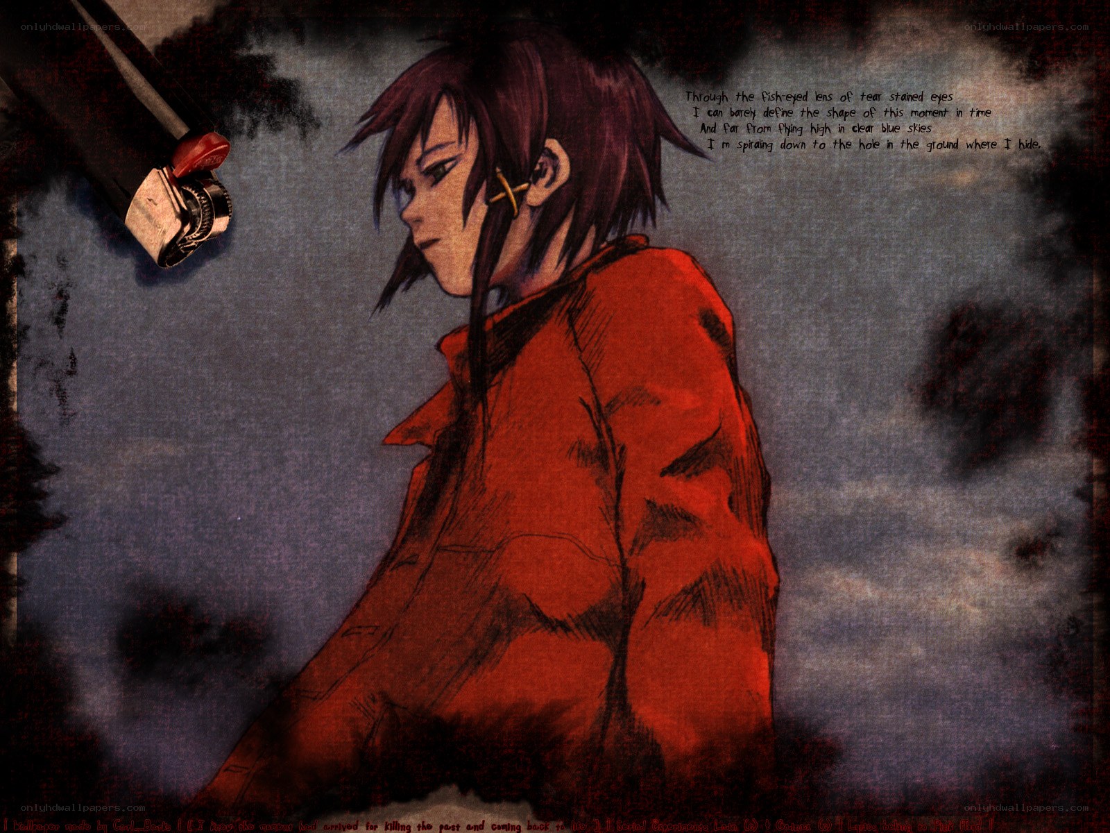 anime character with lighter