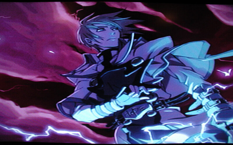 anime character with lightning