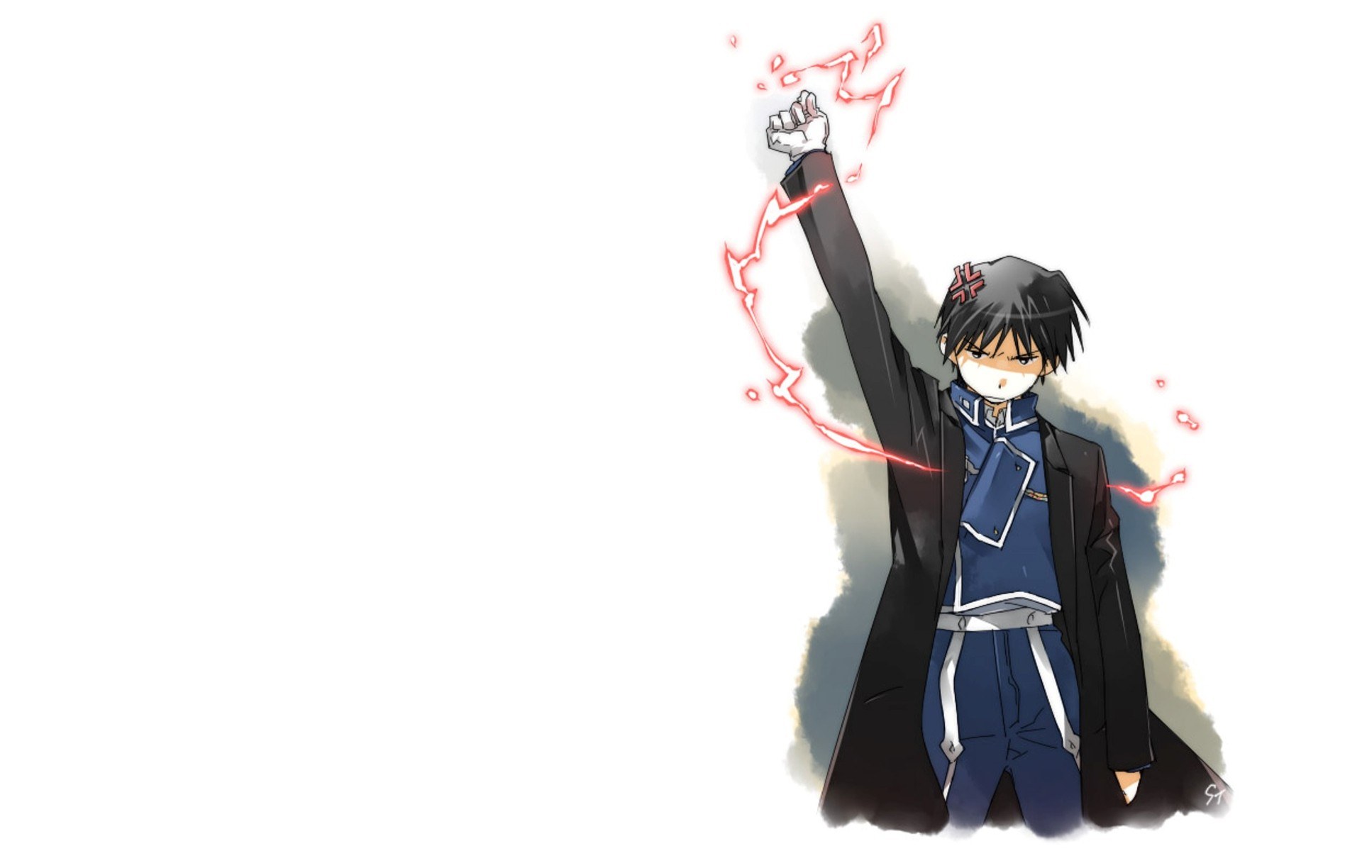 anime character with lightning